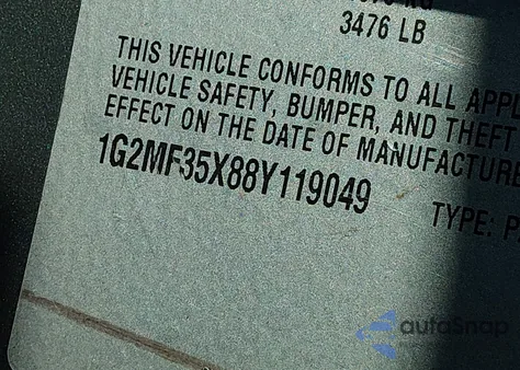 2008 Pontiac Solstice Gxp z USA, uszkodzony, nr VIN 1G2MF35X88Y119049